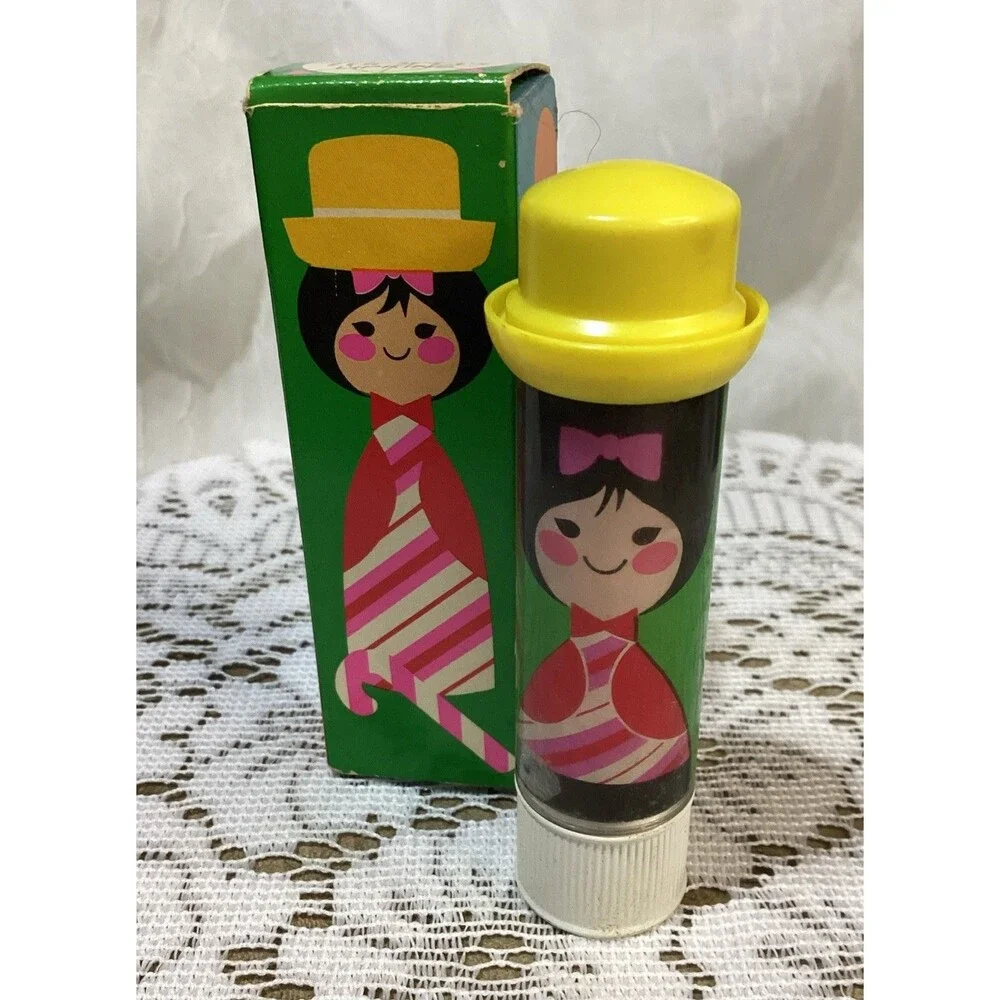 Vintage Avon Small World Lipkins French Mint Lip Pomade NOS Original Box USA